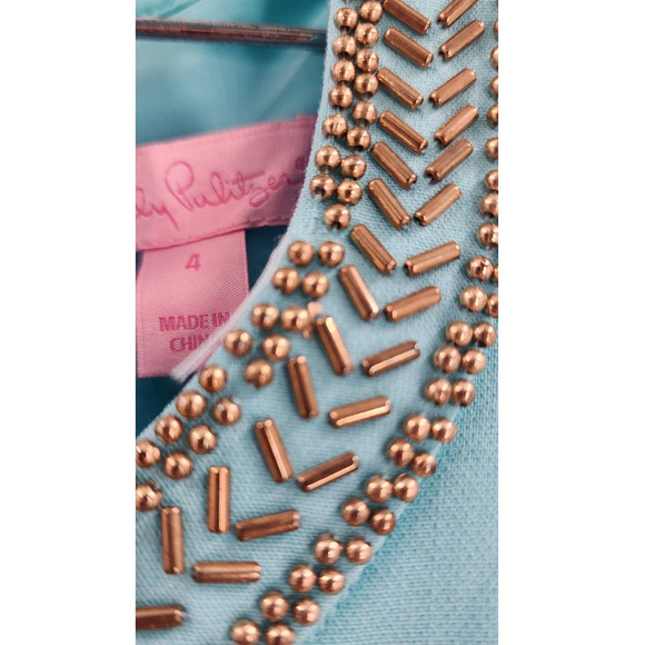 NEW NWT Lilly Pulitzer Lane Shift Dress In‎ Shorely Blue Size 4 - Picture 6 of 10